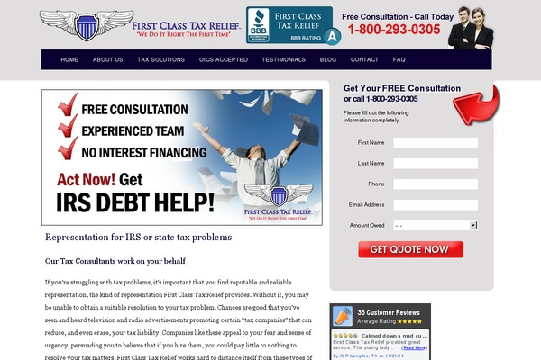 firstclasstaxrelief.com site used Firstclass