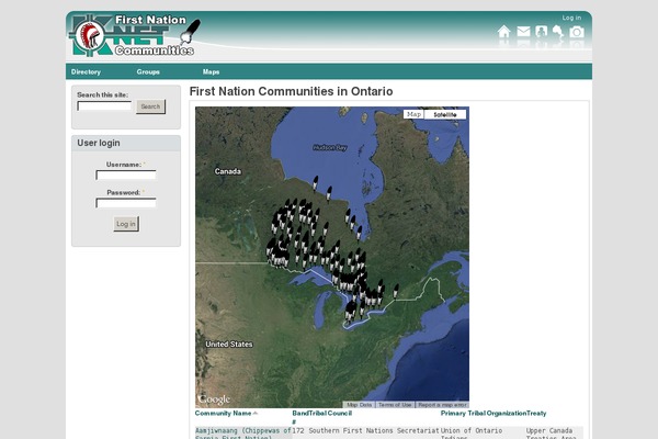 firstnation.ca site used Efn