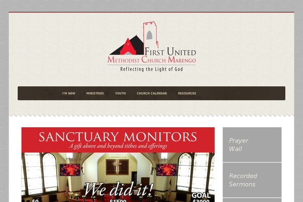firstumcmarengo.org site used Faith-theme
