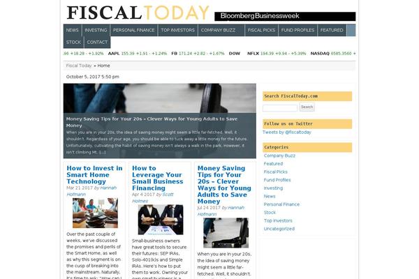 Site using Stock Ticker plugin