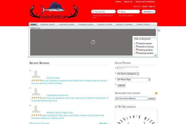 fishandfield.com site used Geotheme-child-blank