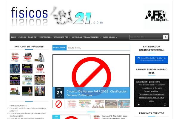 fisicos21.com site used Adams-theme