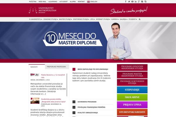 Metropolitan theme site design template sample