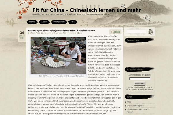 Ink and wash theme site design template sample