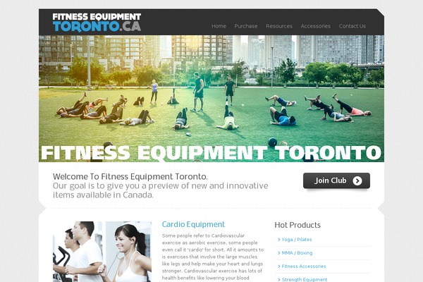 fitnessequipmenttoronto.ca site used CircloSquero
