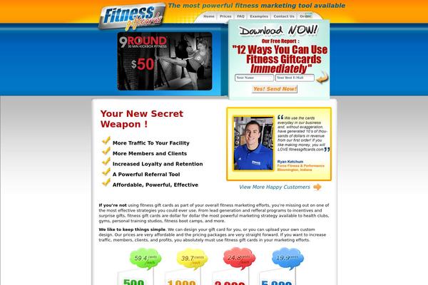 fitnessgiftcards.com site used Fitness
