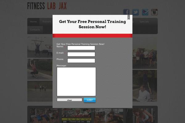 Fitness theme site design template sample