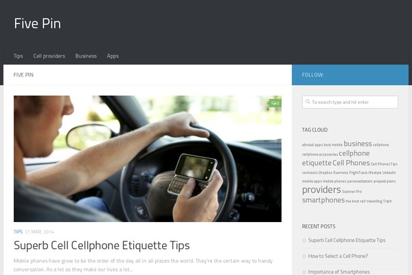 Hueman2 theme site design template sample