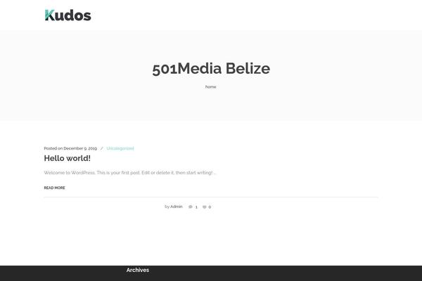 Kudos theme site design template sample