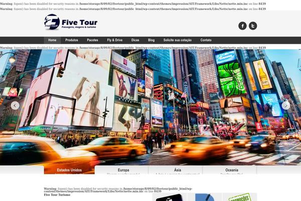 Impression theme site design template sample