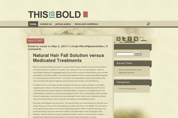 Bold theme site design template sample
