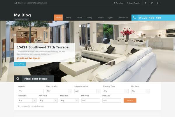 Realhomes Theme theme site design template sample