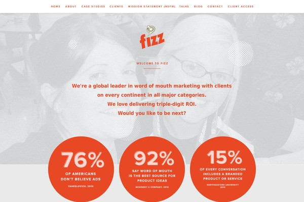 Fizz theme site design template sample