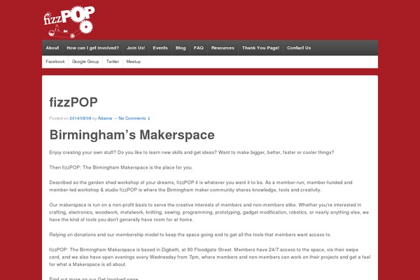 fizzpop.org.uk site used Hueman2