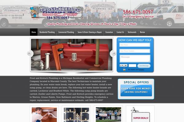 Frost theme site design template sample