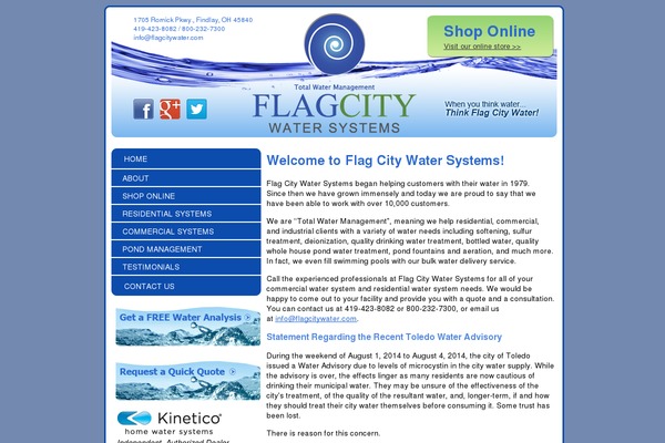 flagcitywater.com site used Fcws