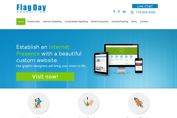 Flag theme site design template sample