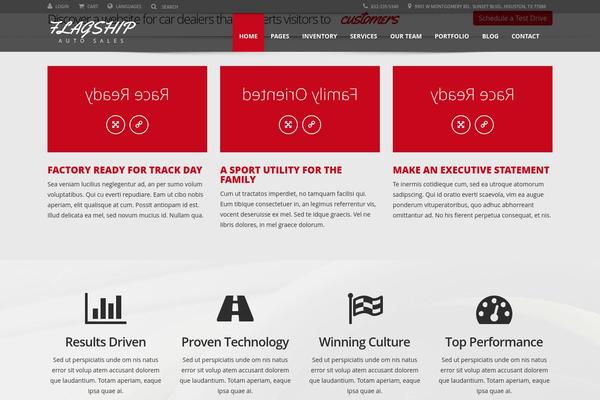Automotive Car Dealership Business WordPress Theme theme site design template sample