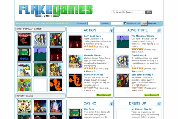 FunGames theme site design template sample