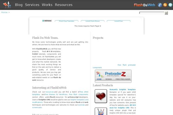 Site using WP-SWFObject plugin
