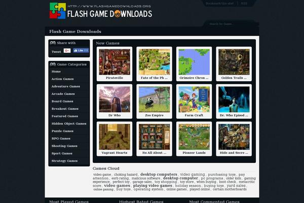 GameClub theme site design template sample