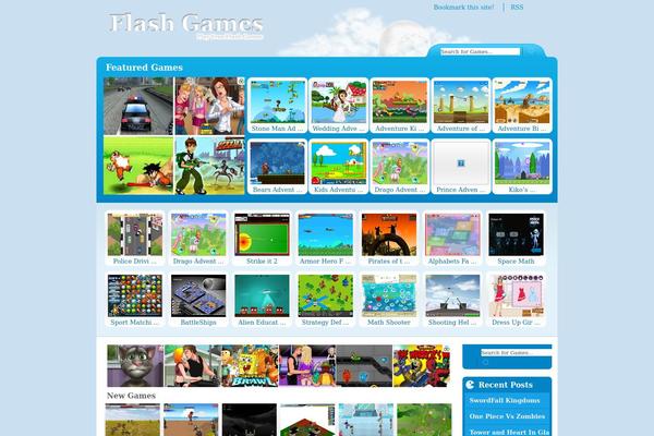 Flash Gamer theme site design template sample