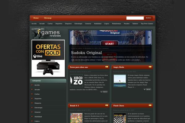 eGamer theme site design template sample