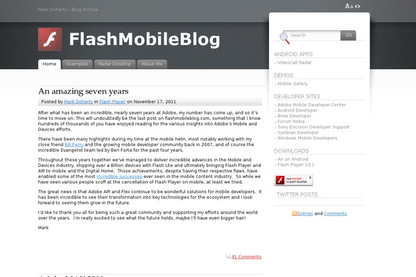 Site using AIR Badge plugin
