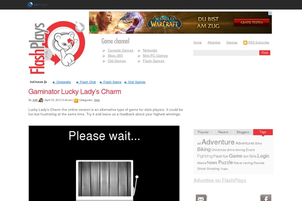 flashplays.com site used Yabloggy