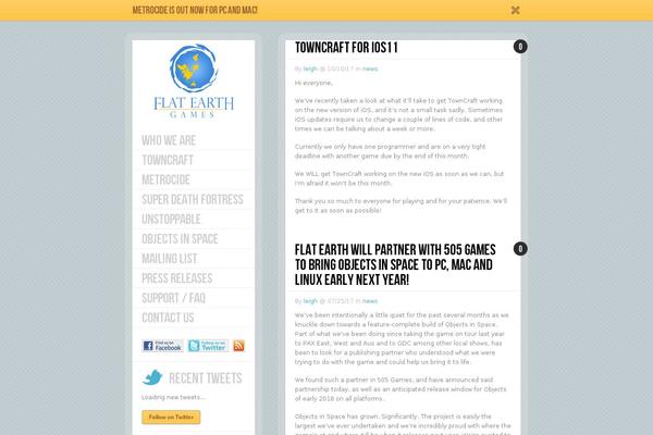 flatearthgames.com.au site used White Noise
