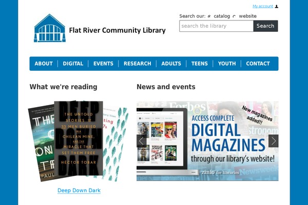 flatriverlibrary.org site used Prefab
