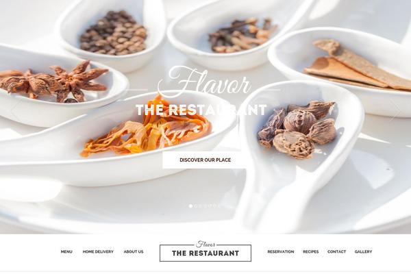 The Flavour theme site design template sample
