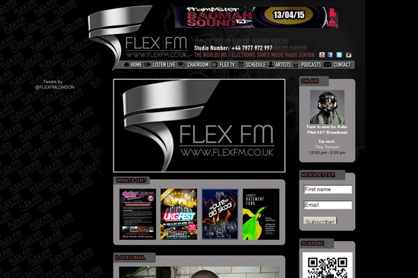 Flex theme site design template sample