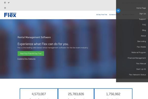 Flex website example screenshot
