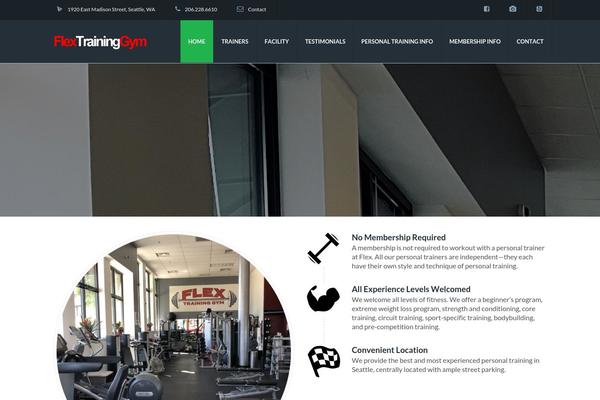 Gym theme site design template sample