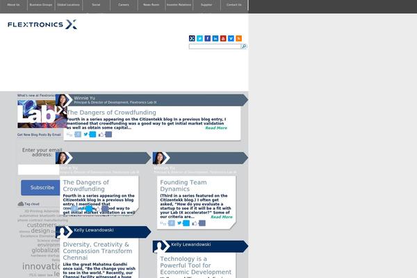 Flex theme site design template sample
