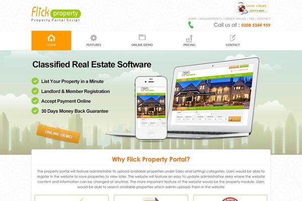 Property theme site design template sample