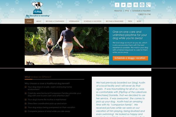 Flipflop theme site design template sample