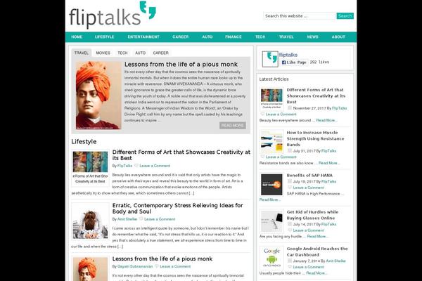 fliptalks.com site used Magazine-green