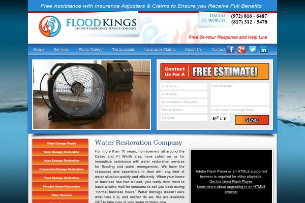 floodkings.com site used Yournewtheme