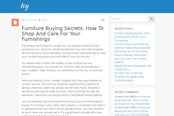 Icy theme site design template sample