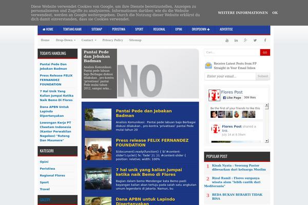 Reportage theme site design template sample