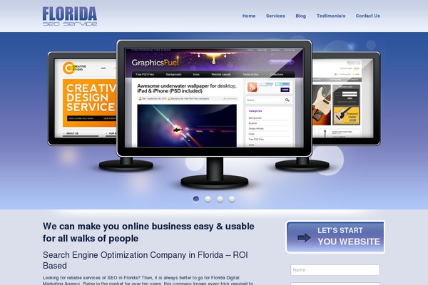 Florida theme site design template sample