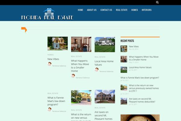 Magazine theme site design template sample