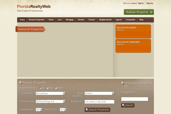 RealEstate theme site design template sample