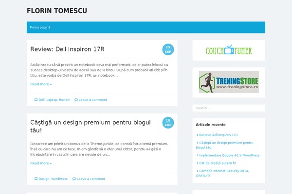 The Box theme site design template sample