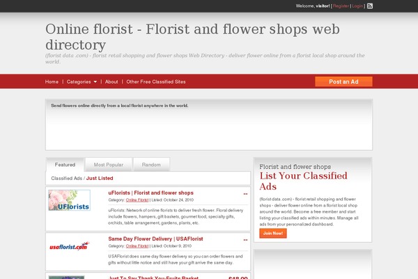floristdata.com site used ClassiPress