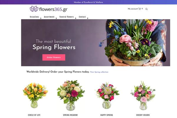 Flower-shop-child theme site design template sample