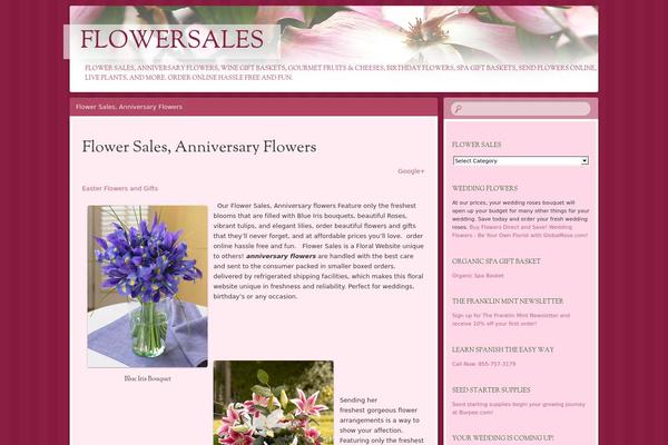 Bouquet theme site design template sample