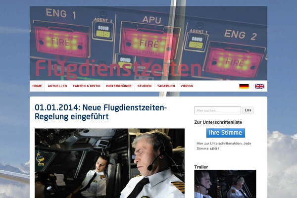 flugdienstzeiten.de site used Responsive